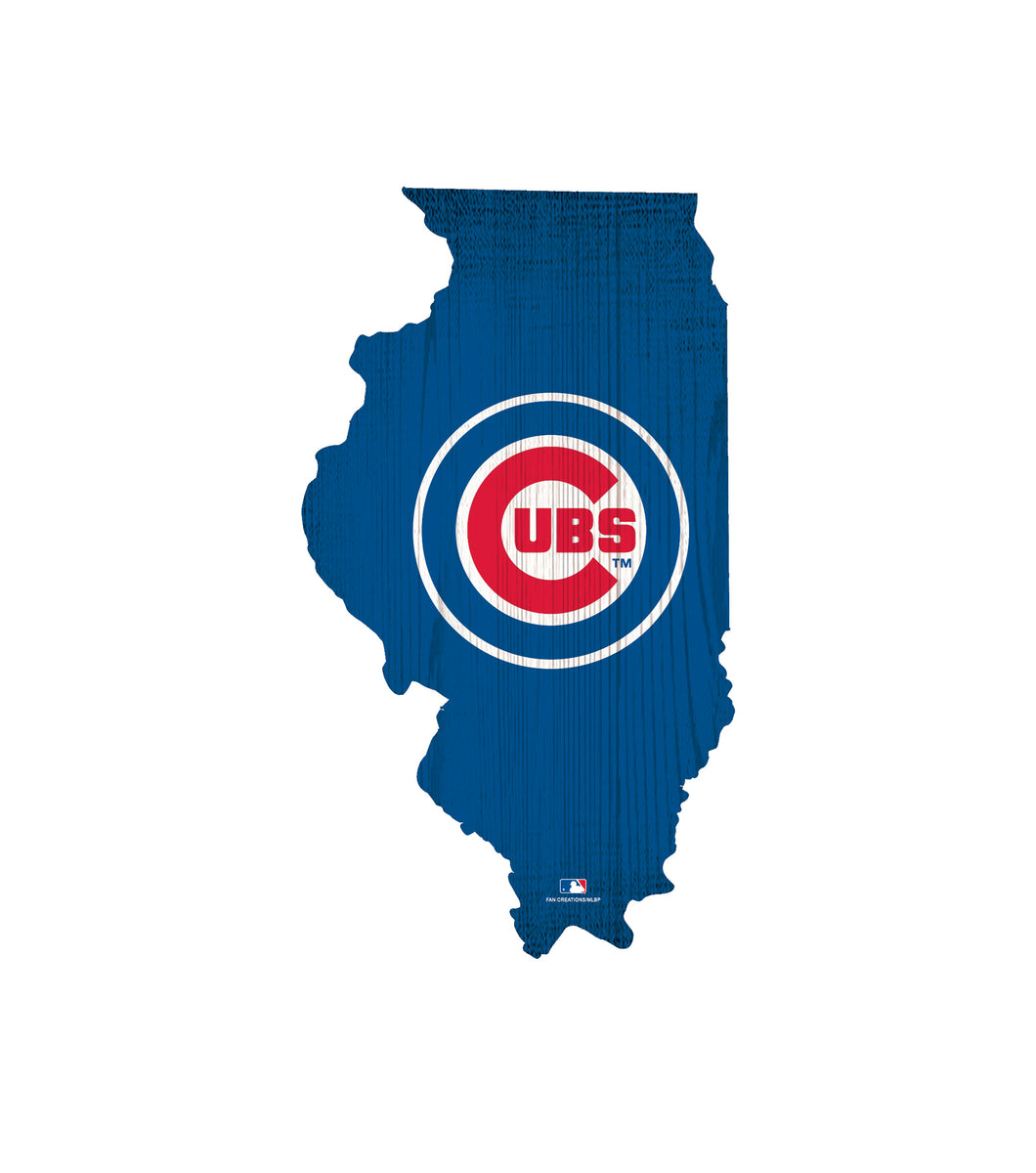 Chicago Cubs - State Team Color Logo Sign