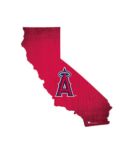 Los Angeles Angels Team Color Logo State Cutout Sign