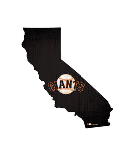 San Francisco Giants Team Color Logo State Cutout Sign