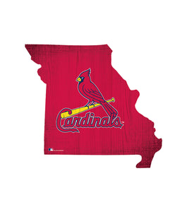 St. Louis Cardinals Team Color Logo State Sign – Sports Fanz