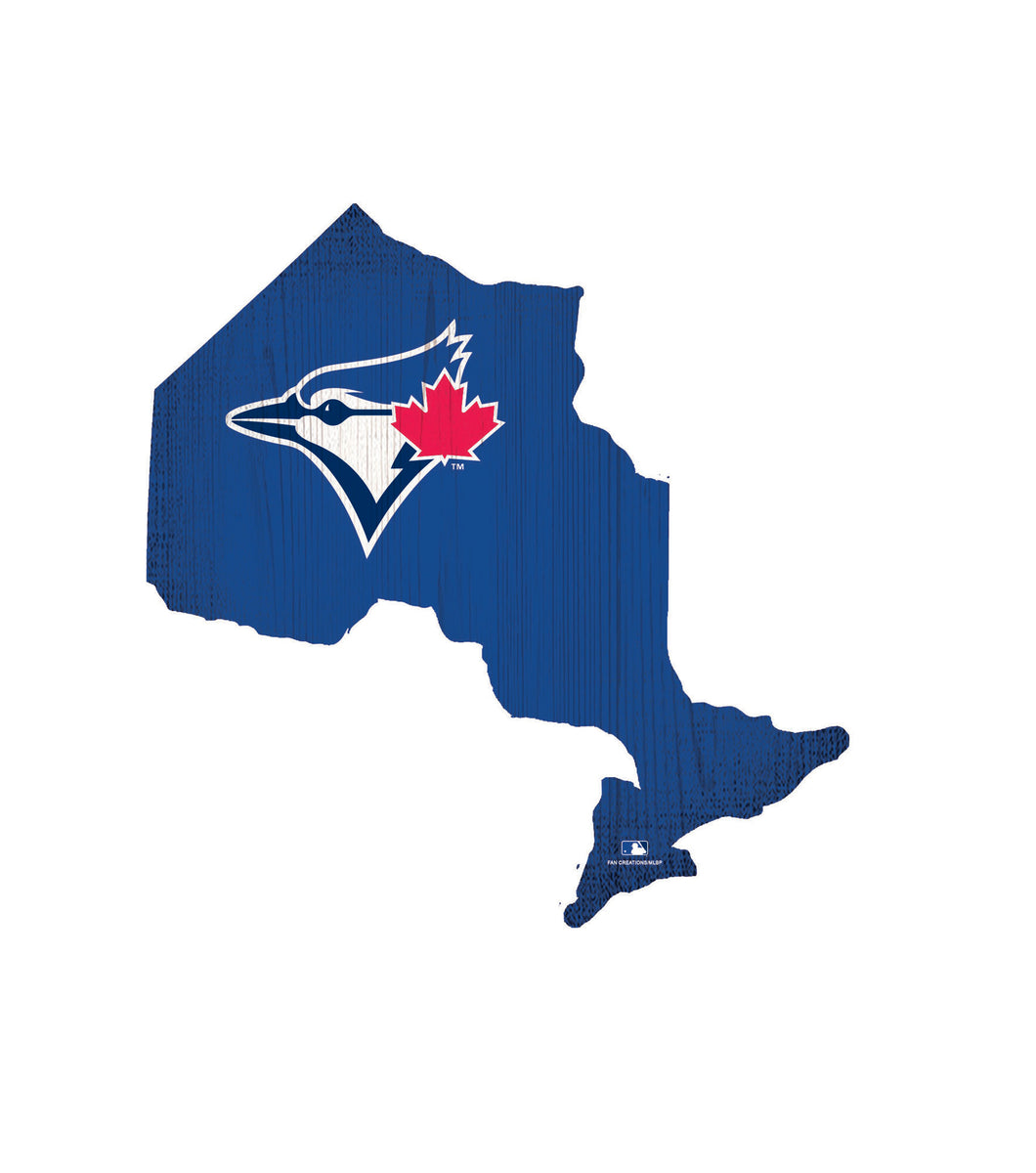 Toronto Blue Jays Team Color Logo State Cutout Sign