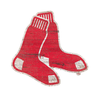Boston Red Sox Distressed Logo Cutout Sign