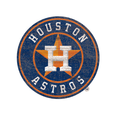 Houston Astros Distressed Logo Cutout Sign