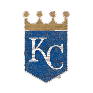 Kansas City Royals Distressed Logo Cutout Sign