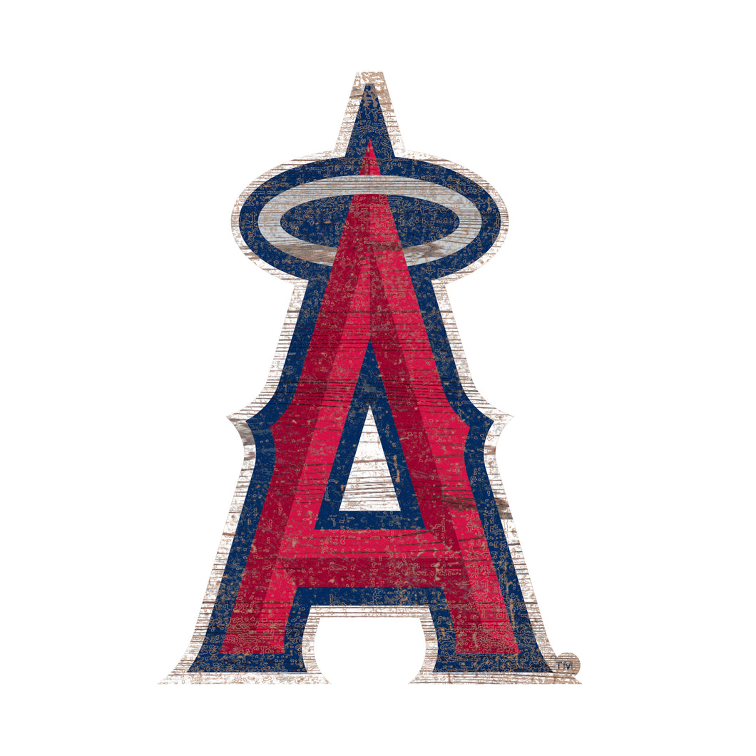 Los Angeles Angels Distressed Logo Cutout Sign
