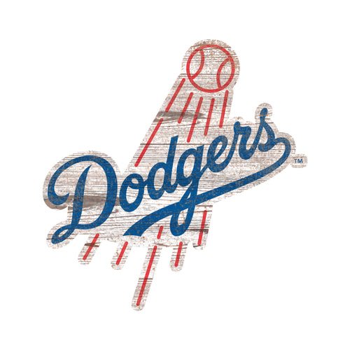 Los Angeles Dodgers Distressed Logo Cutout Sign