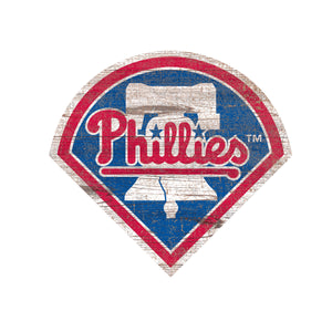 Philadelphia Phillies Distressed Logo Cutout Sign