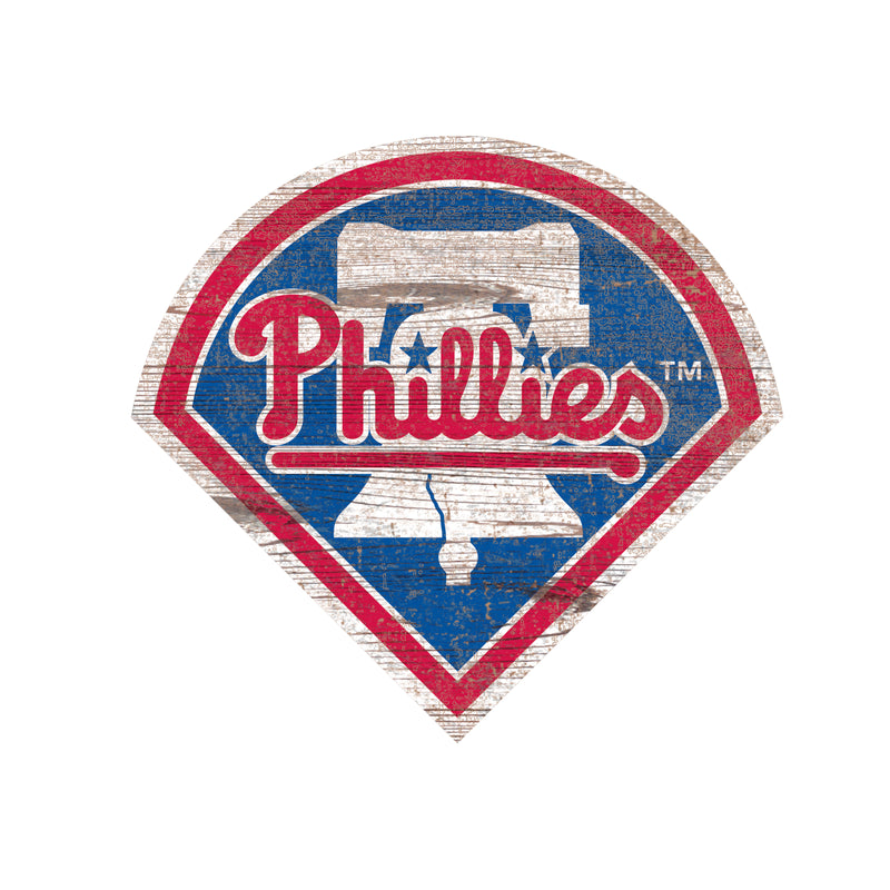 Philadelphia Phillies Distressed Logo Cutout Sign – Sports Fanz