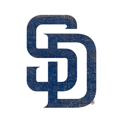 San Diego Padres Distressed Logo Cutout Sign