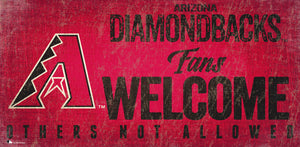 Arizona Diamondbacks Fans Welcome Wood Sign