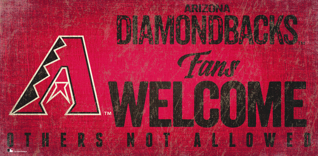 Arizona Diamondbacks Fans Welcome Wood Sign