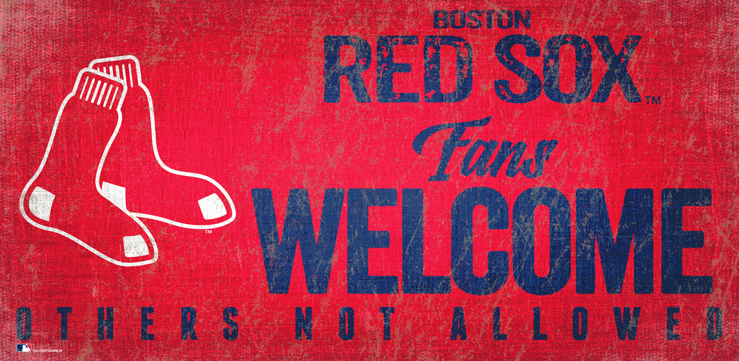 Boston Red Sox Fans Welcome Wood Sign - 12