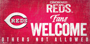 Cincinnati Reds Fans Welcome Wood Sign