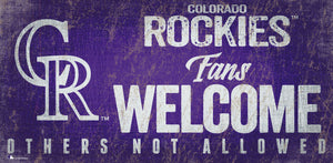 Colorado Rockies Fans Welcome Wood Sign - 12" x 6"