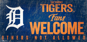 Detroit Tigers Fans Welcome Wood Sign