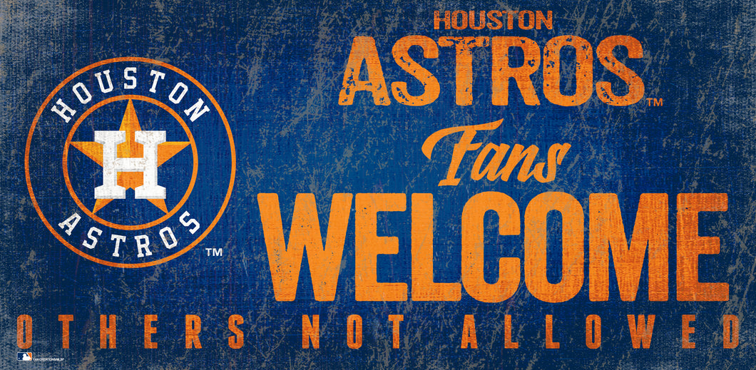 Houston Astros Fans Welcome Wood Sign