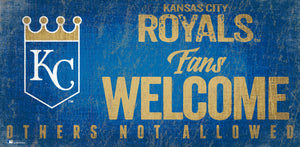 Kansas City Royals Fans Welcome Wood Sign