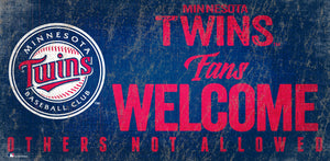 Minnesota Twins Fans Welcome Wood Sign 