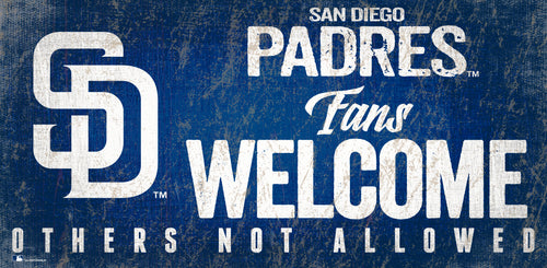 San Diego Padres Fans Welcome Wood Sign