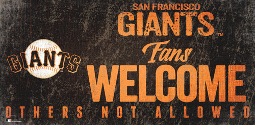 San Francisco Giants Fans Welcome Wood Sign