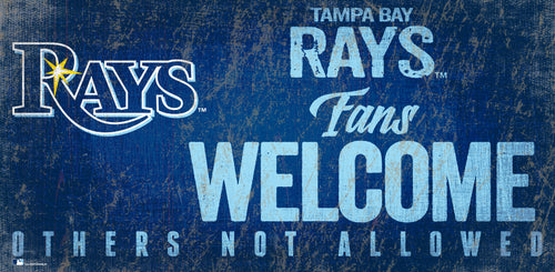 Tampa Bay Rays Fans Welcome Wood Sign