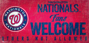 Washington Nationals Fans Welcome Wood Sign
