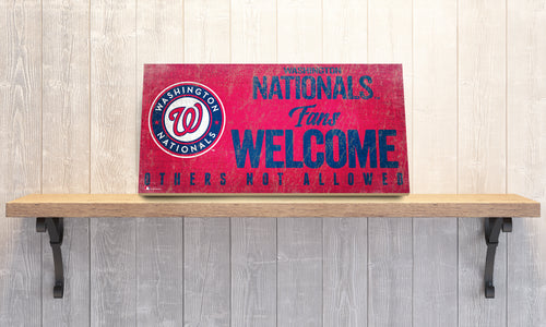 Washington Nationals Fans Welcome Wood Sign