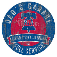 Philadelphia Phillies Dad's Garage Wood Sign