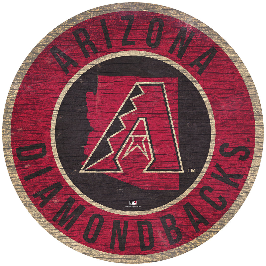 Arizona Diamondbacks Circle State Sign - 12