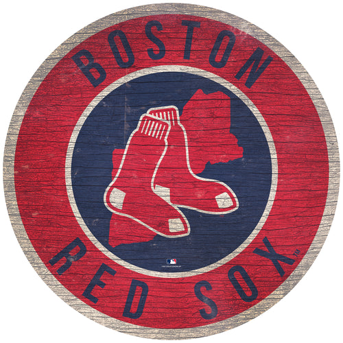 Boston Red Sox Circle State Sign - 12