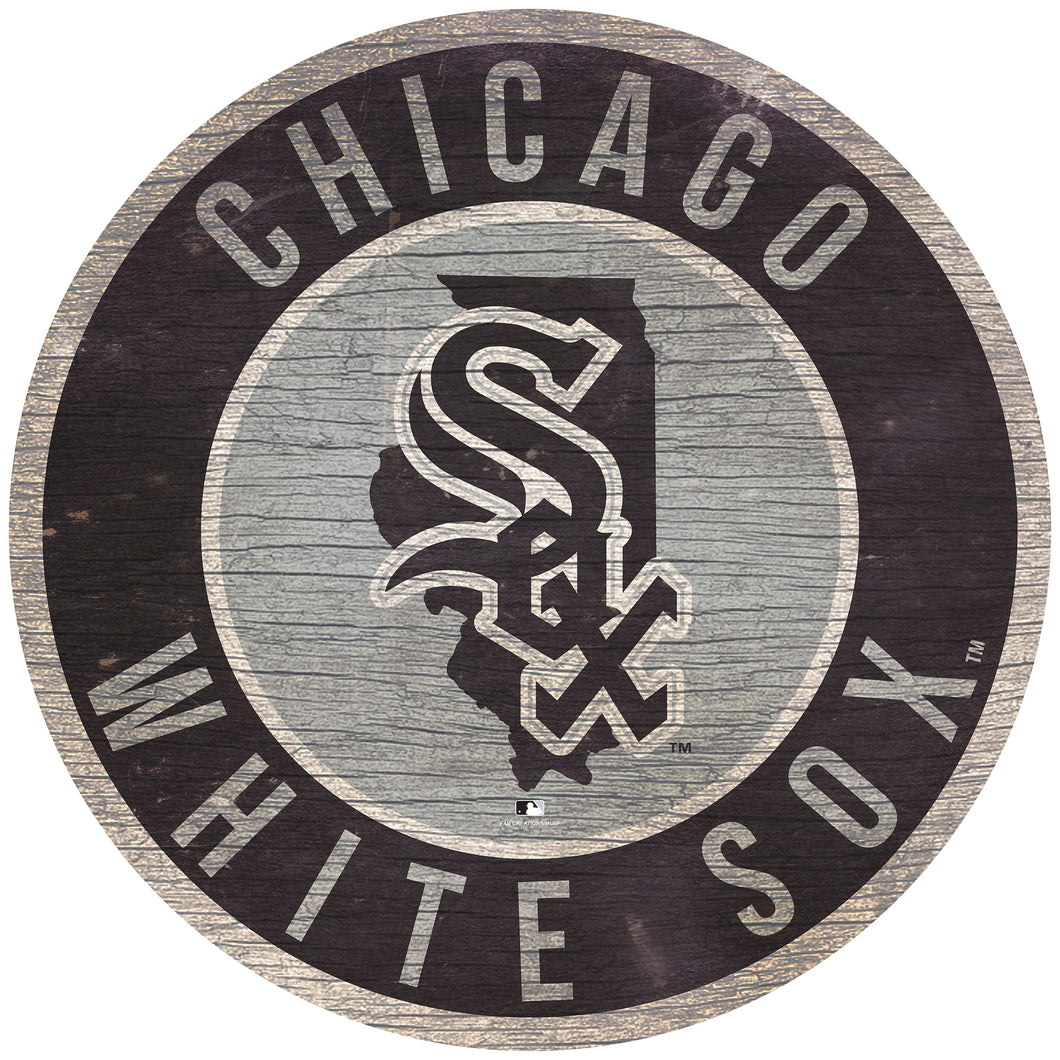 Chicago White Sox Circle State Sign - 12