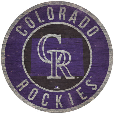 Colorado Rockies Circle State Sign - 12