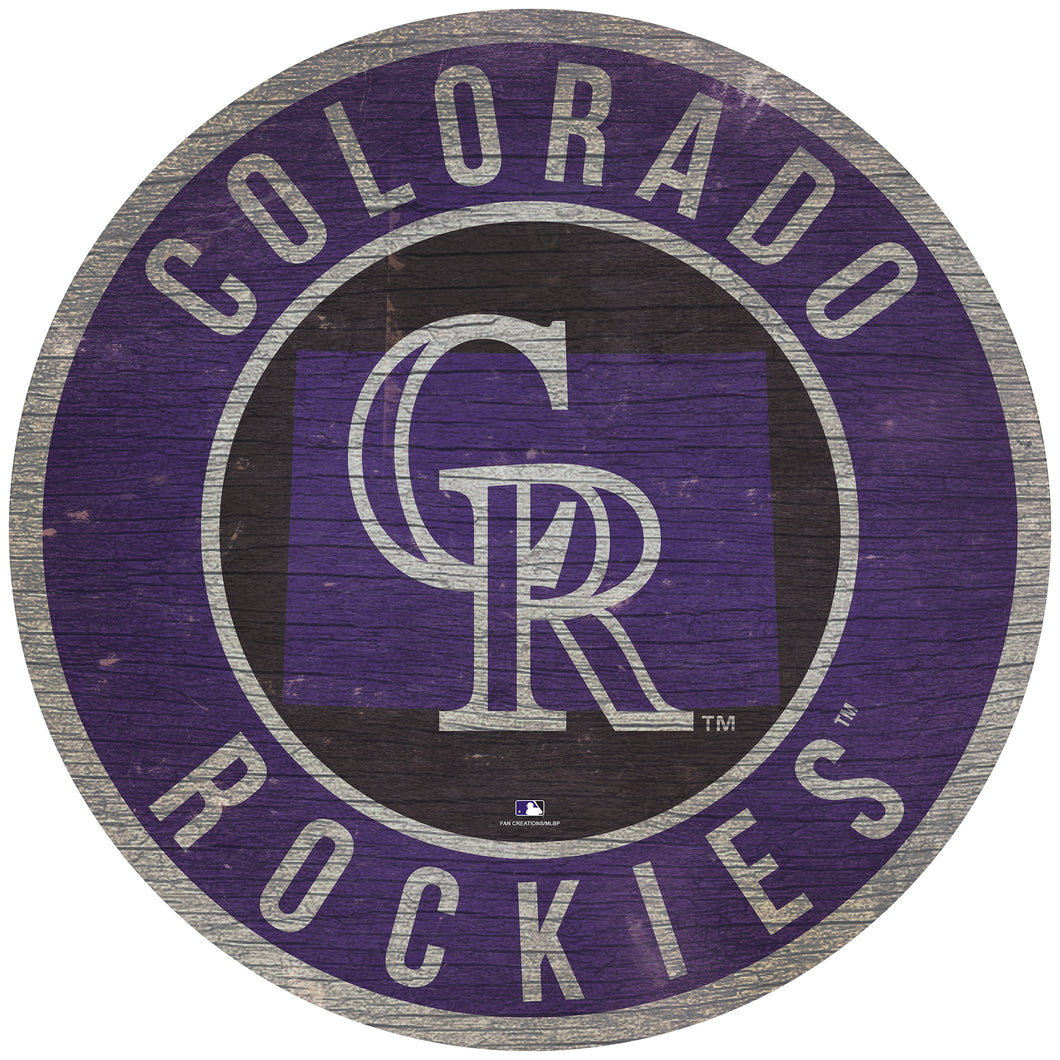 Colorado Rockies Circle State Sign - 12
