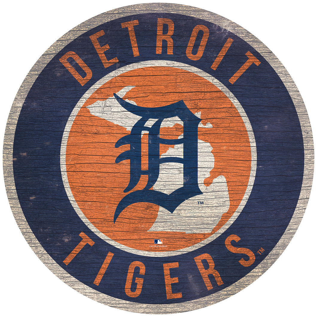 Detroit Tigers Circle State Sign - 12