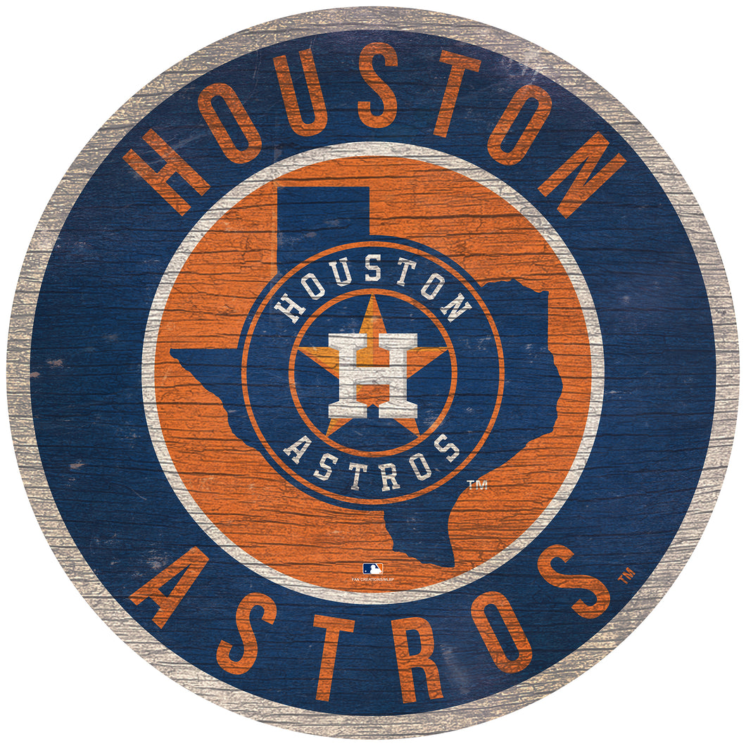 Houston Astros Circle State Sign - 12