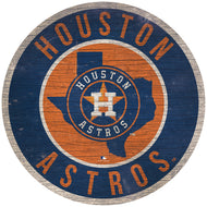 Houston Astros Circle State Sign - 12"