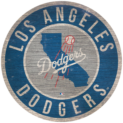 Los Angeles Dodgers Circle State Sign - 12