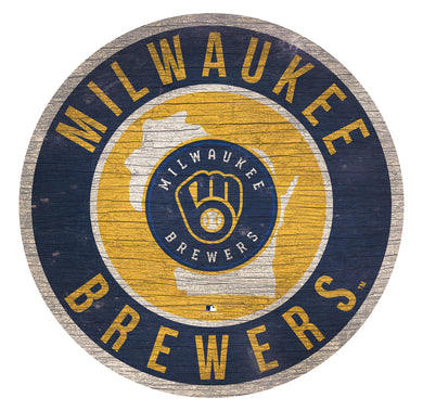 Milwaukee Brewers Circle State Sign - 12