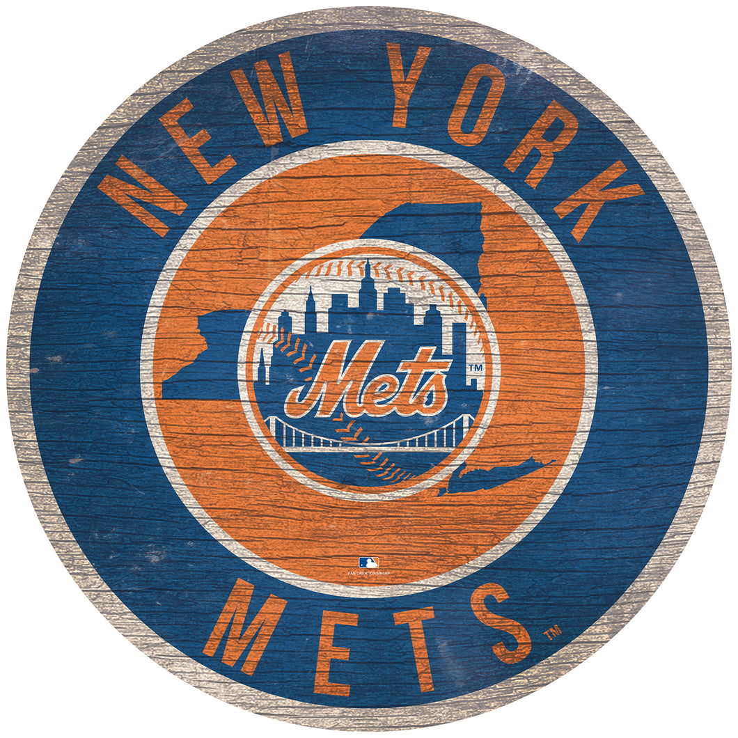 New York Mets Circle State Sign - 12