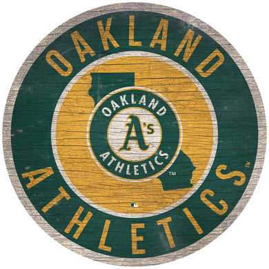 Oakland Athletics Circle State Sign - 12