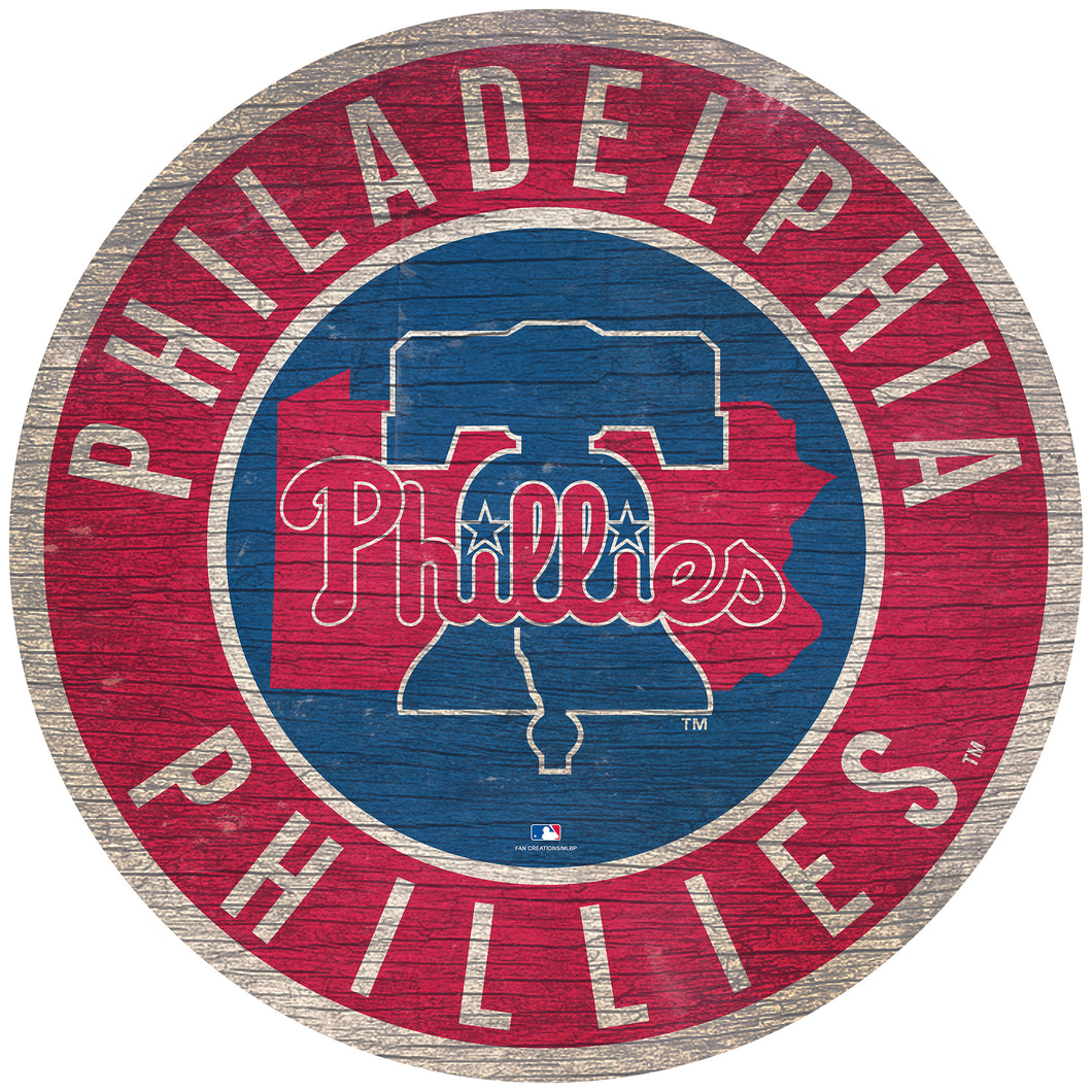 Philadelphia Phillies Circle State Sign - 12