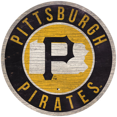 Pittsburgh Pirates Circle State Sign - 12