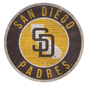 San Diego Padres Circle State Sign - 12"
