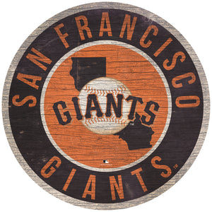 San Francisco Giants Circle State Sign - 12"