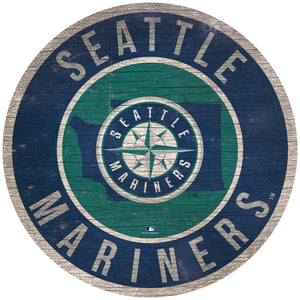 Seattle Mariners Circle State Sign - 12"