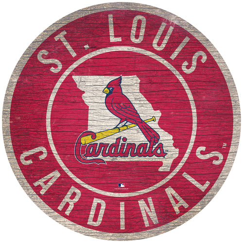St. Louis Cardinals Circle State Sign - 12