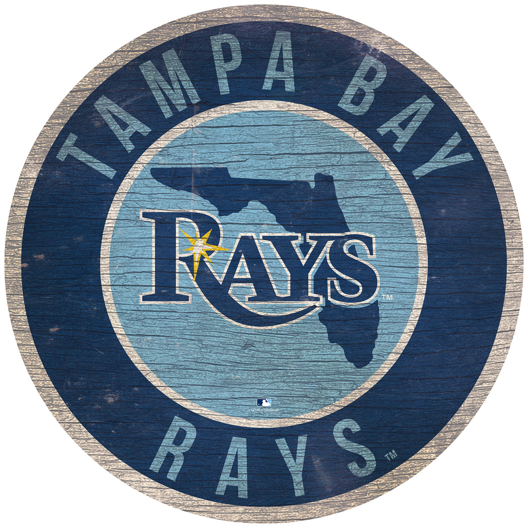 Tampa Bay Rays Circle State Sign - 12