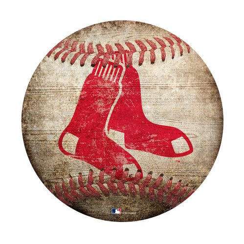 Boston Red Sox Baseball Shaped Sign