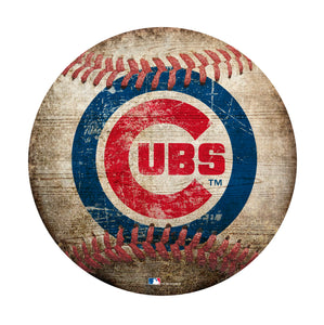Chicago Cubs  12" Baseball Shaped Sign