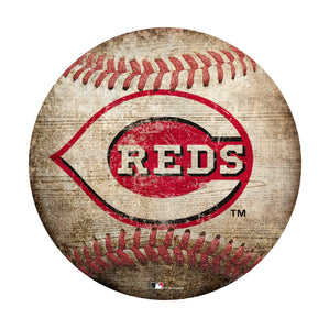 Cincinnati Reds Baseball Shaped Sign -12 – Sports Fanz
